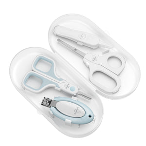 Little Martin’s Baby Nail Care Kit (4 pcs) - 2x Nail Scissors and 1x Nail Clipper with Magnifier