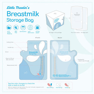 Little Martin's Breast Milk Storage Bags - 60 Counts